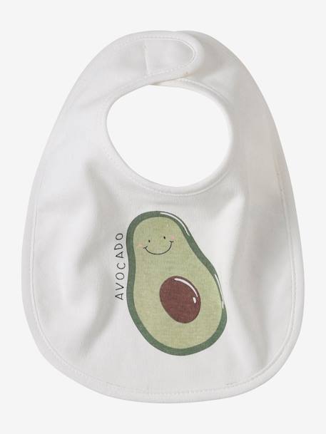 Lot de 7 bavoirs naissance en coton bio* vertbaudet Hérisson+multicolore+rose pâle+Tanzanie+vert d'eau 14 - vertbaudet enfant 