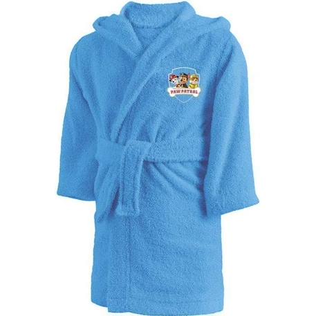 Garçon-Peignoir de bain-Peignoir enfant à capuche 100% coton Pat Patrouille - OMYDREAM - 2/4 ans - Bleu - Naturelle - Intérieur