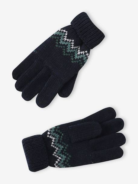 Coffret Noël Flocon garçon bonnet + snood + gants/mitaines marine 6 - vertbaudet enfant 