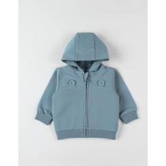 -Veste sweat à capuche sauge