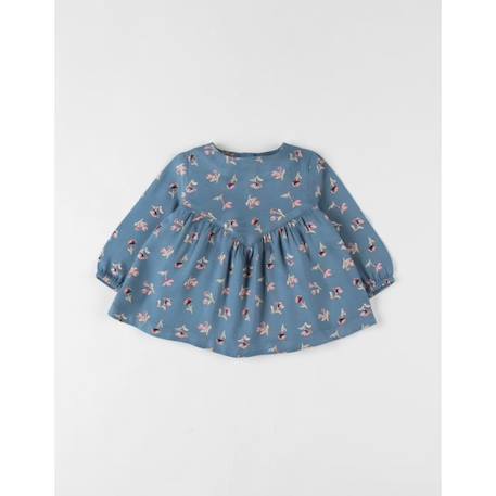 Blouse, imprimé fleuri BLEU 1 - vertbaudet enfant 