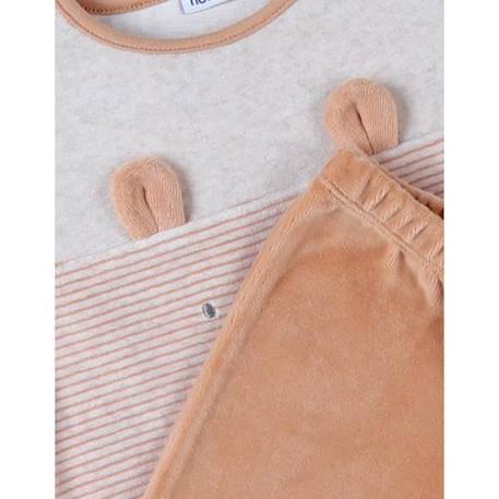 Pyjama en velours côtelé, lion BEIGE 3 - vertbaudet enfant 