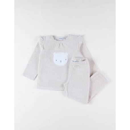 Pyjama en velours côtelé, lion BEIGE 1 - vertbaudet enfant 