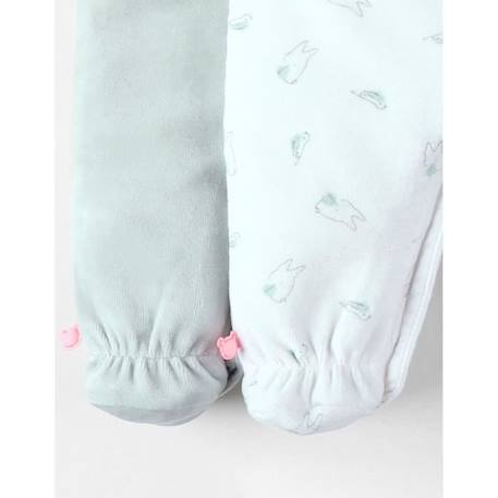 Set de 2 Pyjamas bébé, Velours BLANC 3 - vertbaudet enfant 