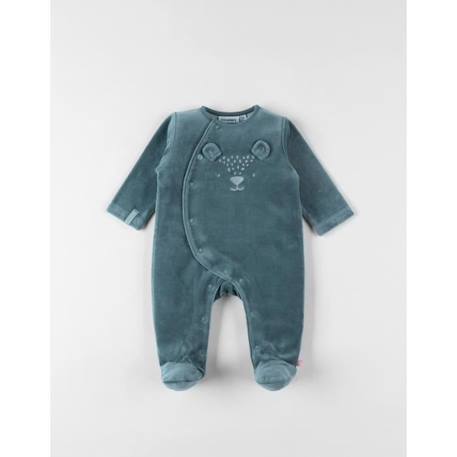 Pyjama en velours côtelé, ours BLEU 1 - vertbaudet enfant 