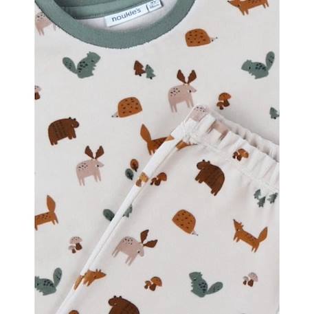 Pyjama en velours côtelé, animaux de la fôret BEIGE 3 - vertbaudet enfant 