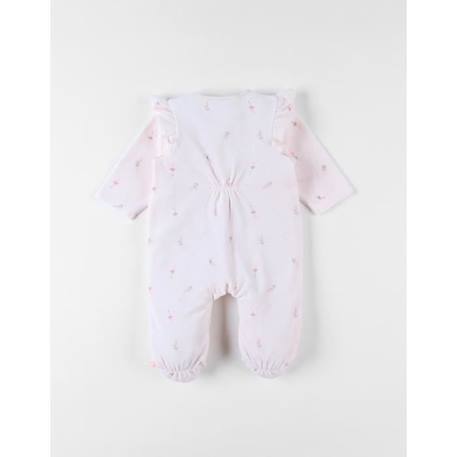 Pyjama en velours côtelé, imprimé fleuri ROSE 2 - vertbaudet enfant 