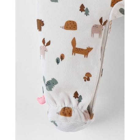 Pyjama en velours côtelé, animalier BEIGE 3 - vertbaudet enfant 