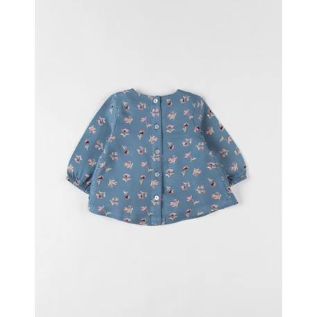 Blouse, imprimé fleuri BLEU 2 - vertbaudet enfant 