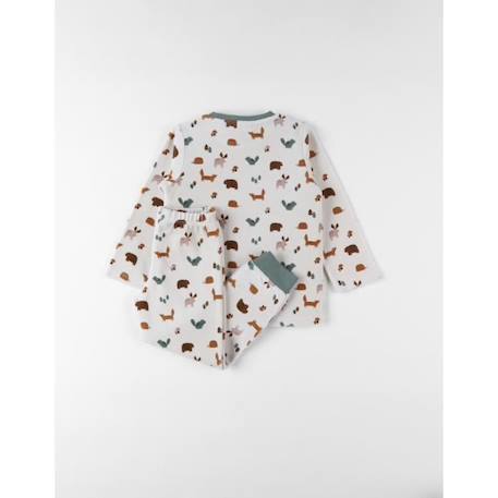 Pyjama en velours côtelé, animaux de la fôret BEIGE 2 - vertbaudet enfant 