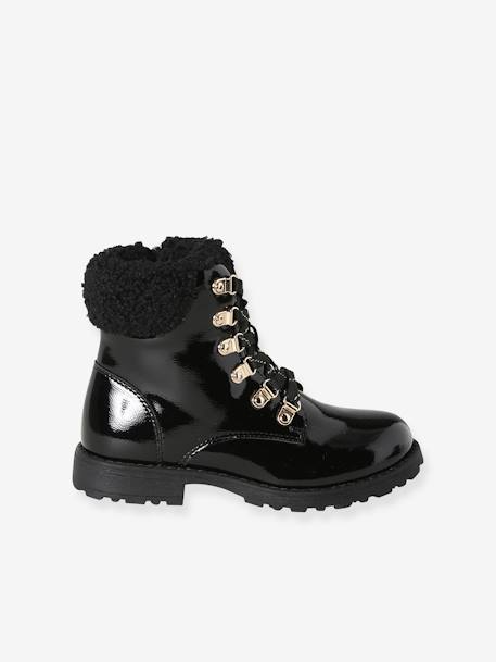 Bottines lacets, zippées noir 2 - vertbaudet enfant 