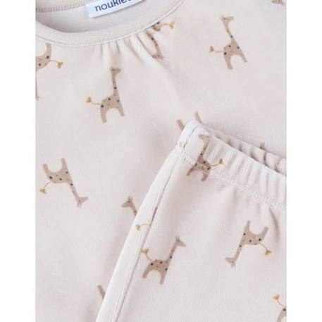 Pyjama en velours côtelé, girafe BLANC 3 - vertbaudet enfant 