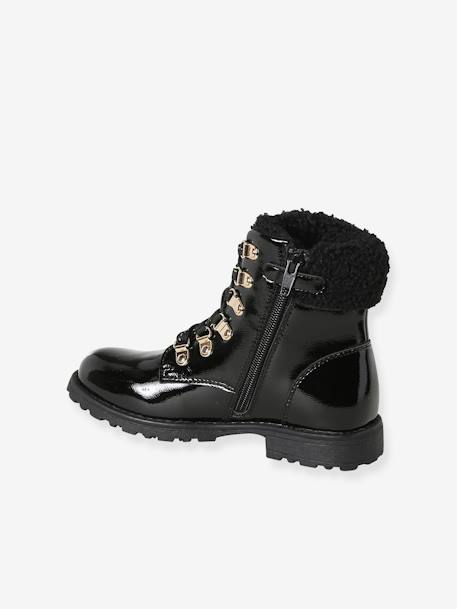 Bottines lacets, zippées noir 3 - vertbaudet enfant 