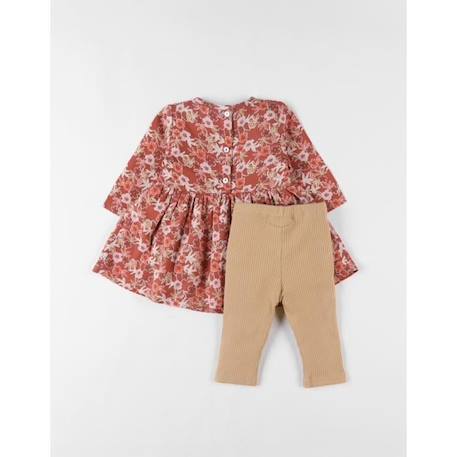 Set t-shirt + legging, jersey côtelé ROSE 2 - vertbaudet enfant 