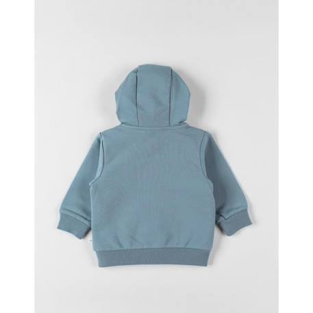 Veste sweat à capuche sauge BLEU 2 - vertbaudet enfant 