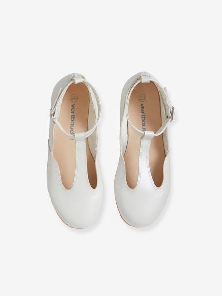 Ballerines salomés fille BLANC CLAIR UNI 4 - vertbaudet enfant 