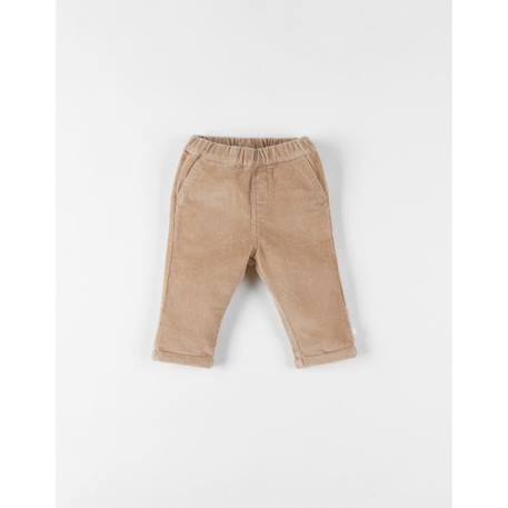 Pantalon, velours côtelé MARRON 1 - vertbaudet enfant 