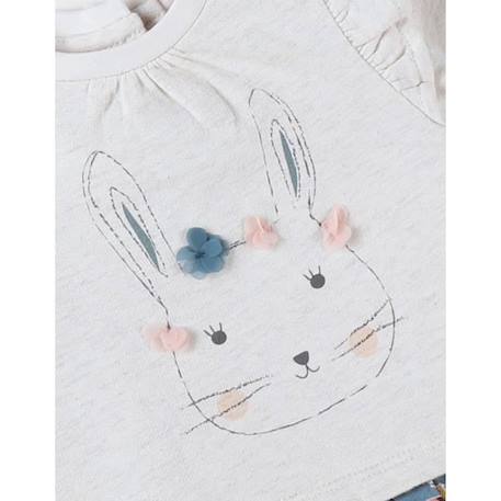 Robe bi-matière, lapin BEIGE 4 - vertbaudet enfant 