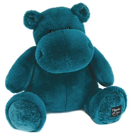 Peluche - HISTOIRE D'OURS - Hippopotame - 40cm - Bleu canard - Bébé BLEU 2 - vertbaudet enfant 