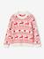 Pull jacquard Noël détails en fil brillant fille écru 1 - vertbaudet enfant 