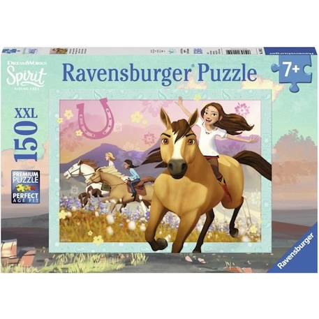 Puzzle 150 pièces XXL Sauvage et libre / Spirit - Ravensburger BLEU 1 - vertbaudet enfant 