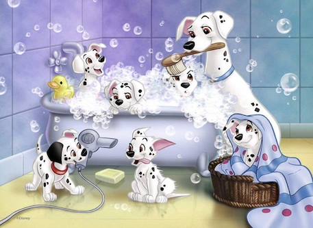 Puzzle 60 p - NATHAN - Les 101 Dalmatiens - Blanc - Disney - Scène de vie BLEU 3 - vertbaudet enfant 