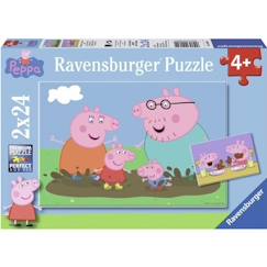 Jouet-Jeux éducatifs-Puzzles Peppa Pig La vie de famille Ravensburger 2x24 pièces pour enfant dès 4 ans