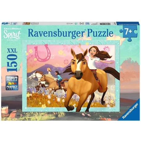 Puzzle 150 pièces XXL Sauvage et libre / Spirit - Ravensburger BLEU 2 - vertbaudet enfant 