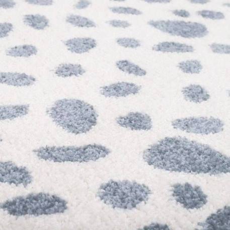 Tapis enfant Maldä tissé main polypropylène Silver blue rond Ø120 - Nattiot GRIS 3 - vertbaudet enfant 