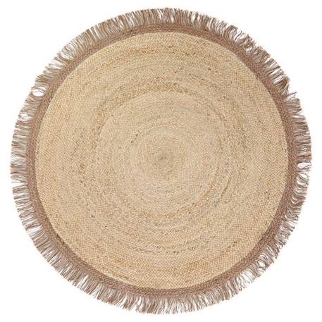 Tapis Jute Thar par Nattiot - NATURAL + ALMOND - Ø 140 cm BEIGE 3 - vertbaudet enfant 