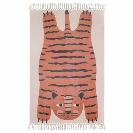 Tapis enfant tigre DAJALA - 110 x 170 cm - Coton - Oeko Tex - Nattiot ORANGE 1 - vertbaudet enfant 