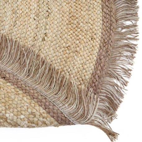 Tapis Jute Thar par Nattiot - NATURAL + ALMOND - Ø 140 cm BEIGE 4 - vertbaudet enfant 