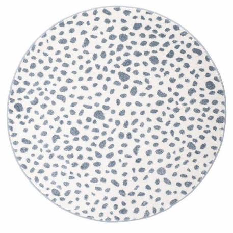 Tapis enfant Maldä tissé main polypropylène Silver blue rond Ø120 - Nattiot GRIS 1 - vertbaudet enfant 