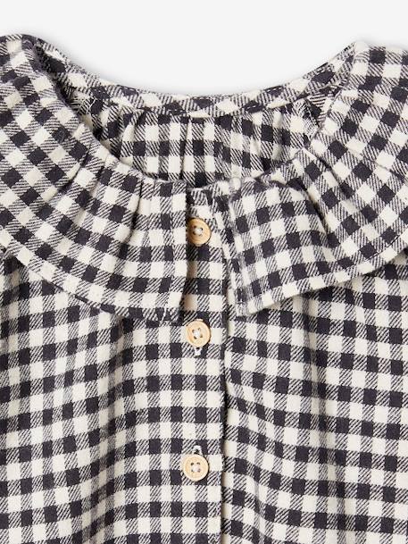 Blouse vichy à collerette bébé fille carreaux noir 5 - vertbaudet enfant 