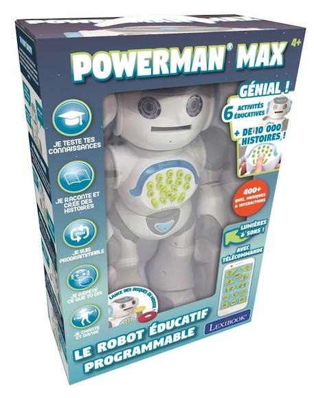 POWERMAN® MAX  Mon Robot Ludo-Éducatif avec Fabrique à Histoires  et Télécommande (Français) BLANC 4 - vertbaudet enfant 