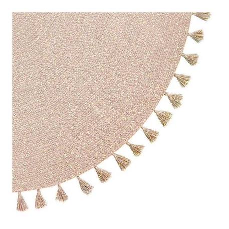 Tapis enfant coton rond avec pompons rose - 140 cm - Nattiot ROSE 2 - vertbaudet enfant 