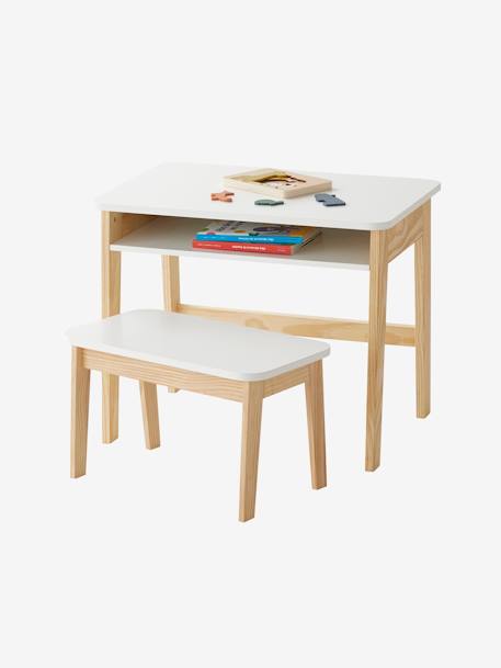 Bureau + tabouret maternelle ÉCOLIER blanc 4 - vertbaudet enfant 