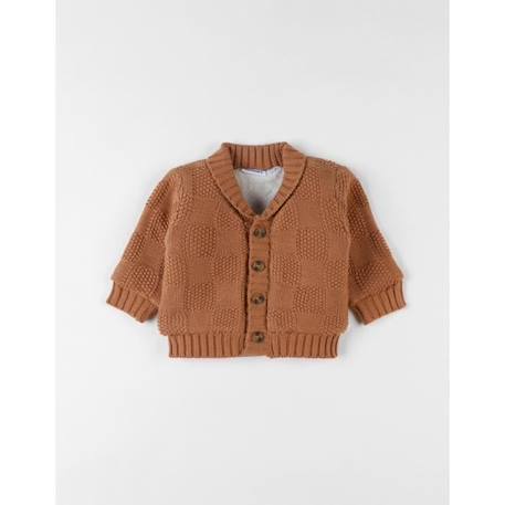 Mantelet en tricot, caramel MARRON 1 - vertbaudet enfant 