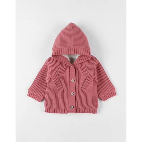 Mantelet en tricot, blush ROSE 1 - vertbaudet enfant 