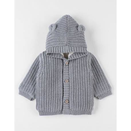 Mantelet en tricot, GRIS+GRIS 1 - vertbaudet enfant 