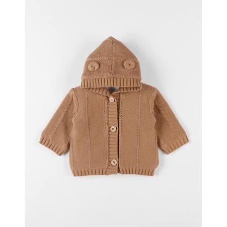 Mantelet en tricot, caramel BEIGE 1 - vertbaudet enfant 