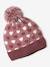 Ensemble bonnet snood et gants coeurs fille bleu grisé 3 - vertbaudet enfant 