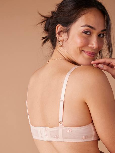 Soutien-gorge brodé grossesse et allaitement ENVIE DE FRAISE rose pâle 2 - vertbaudet enfant 