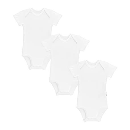 Lot de 3 bodies bébé manches courtes BLANC 1 - vertbaudet enfant 