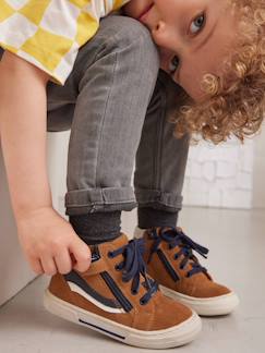 Chaussures montantes cuir garçon  - vertbaudet enfant