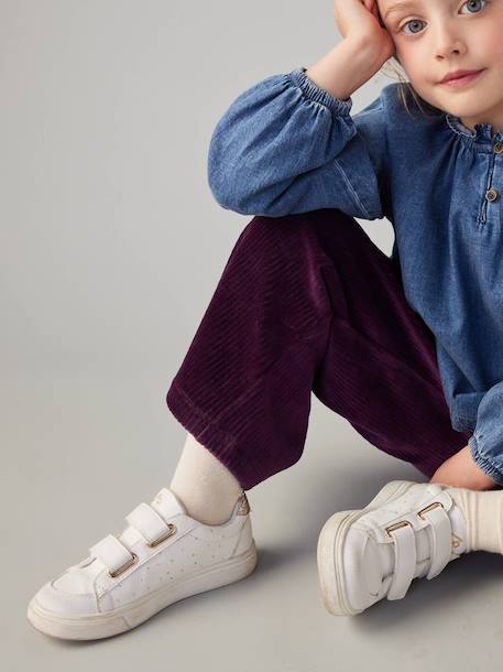 Baskets enfant détails dorés blanc imprimé 1 - vertbaudet enfant 