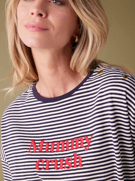 Tee-shirt effet sweat 'Mummy Crush' grossesse ENVIE DE FRAISE marine 4 - vertbaudet enfant 