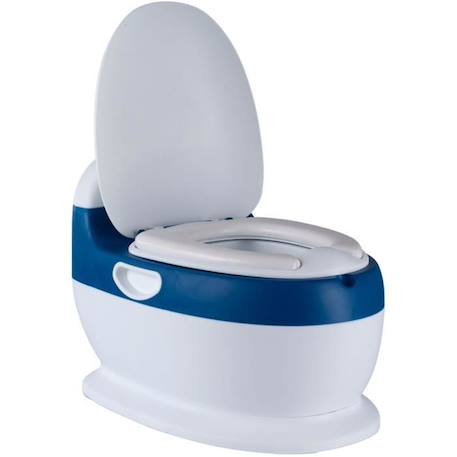 Mini toilette - THERMOBABY - Bleu - Confortable avec bruit de chasse d'eau BLEU 2 - vertbaudet enfant 