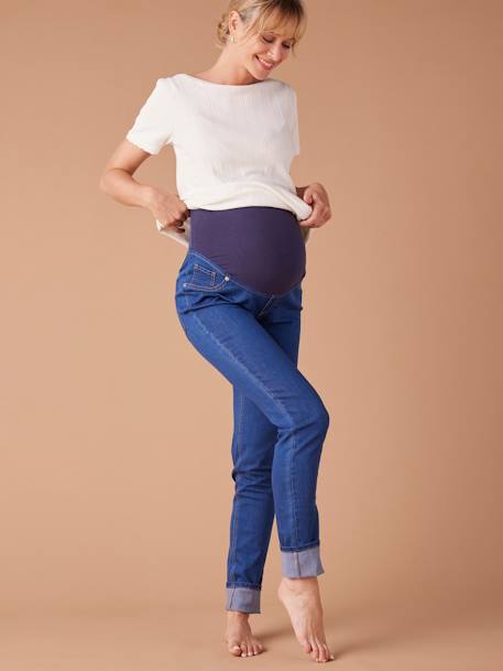 Tregging de grossesse en denim ENVIE DE FRAISE bleu foncé+denim black 1 - vertbaudet enfant 