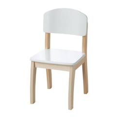 Chaise pour Enfant ROBA - Bois Laqué Blanc - Hauteur d'Assise 31.5 cm - Design Moderne et Incurvé  - vertbaudet enfant